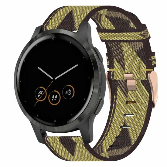 Garmin Venu 4 - 41mm - Canvas nylon bandje - Geel
