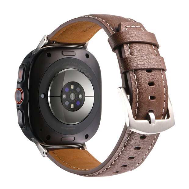 Premium leren bandje - Bruin - Samsung Galaxy Watch Ultra bandjes - 47mm