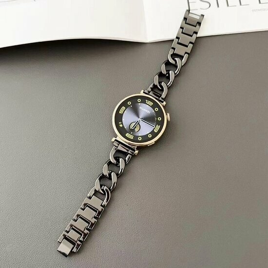 Huawei Watch GT 6 - 41mm  - Metalen ketting band - Zwart