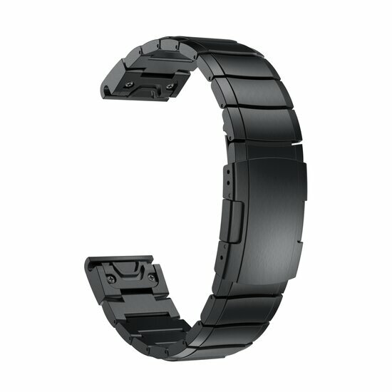 Stainless steel schakelband - Zwart - Garmin Fenix 7s/6s/5s / Instinct 2s / Epix Pro Gen 2 (42mm)