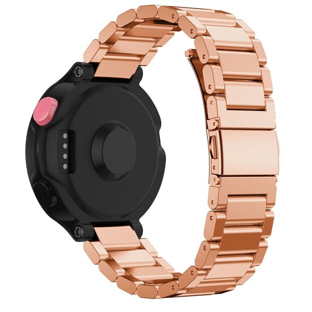 Stalen schakelband - Ros&eacute; goud - Garmin Forerunner 220 / 230 / 235 / 620 / 630 / 735 (XT)