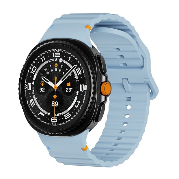 Classic Wave siliconen band - Blauw - Samsung Galaxy Watch 8 - 40mm / 44mm