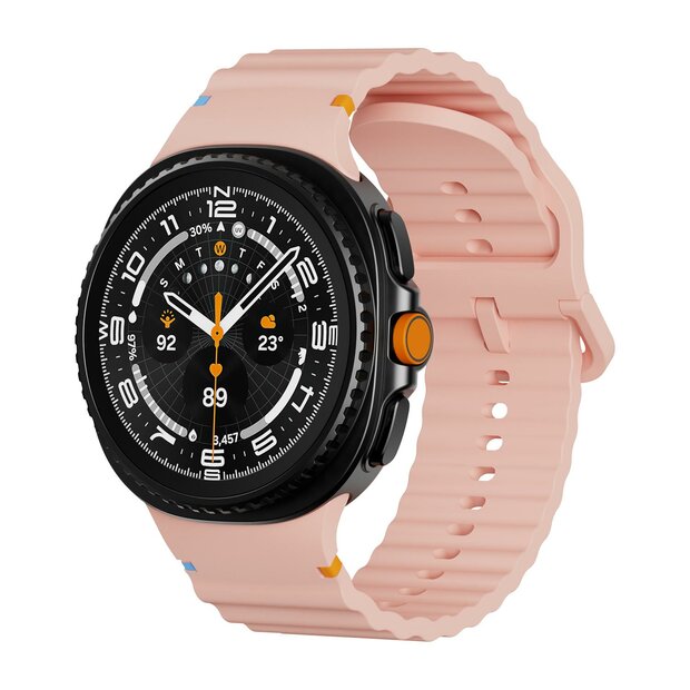Classic Wave siliconen band - Roze - Samsung Galaxy Watch 8 - 40mm / 44mm