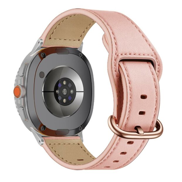 Classic leren band - Roze - Samsung Galaxy Watch 8 - 40mm / 44mm