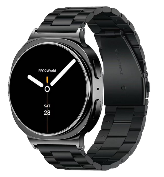 Stalen schakelband - Zwart - Samsung Galaxy Watch 8 - 40mm / 44mm