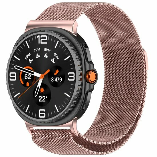 Milanese band - Ros&eacute; goud - Samsung Galaxy Watch 8 Classic - 46mm