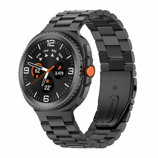 Stalen schakelband - Zwart - Samsung Galaxy Watch 8 Classic - 46mm