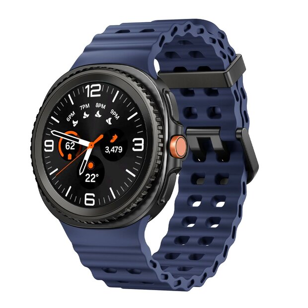 Marine siliconen band - Donkerblauw - Samsung Galaxy Watch 8 - 40mm / 44mm