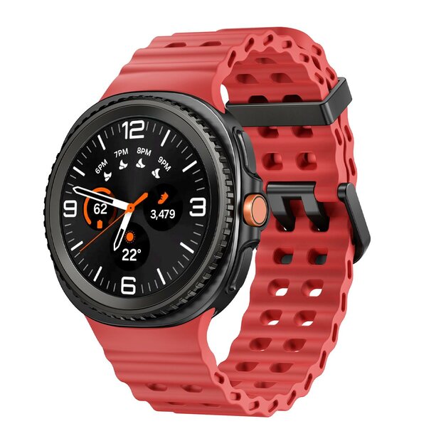 Marine siliconen band - Rood - Samsung Galaxy Watch 8 - 40mm / 44mm
