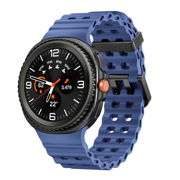 Marine siliconen band - Saffierblauw - Samsung Galaxy Watch 8 - 40mm / 44mm