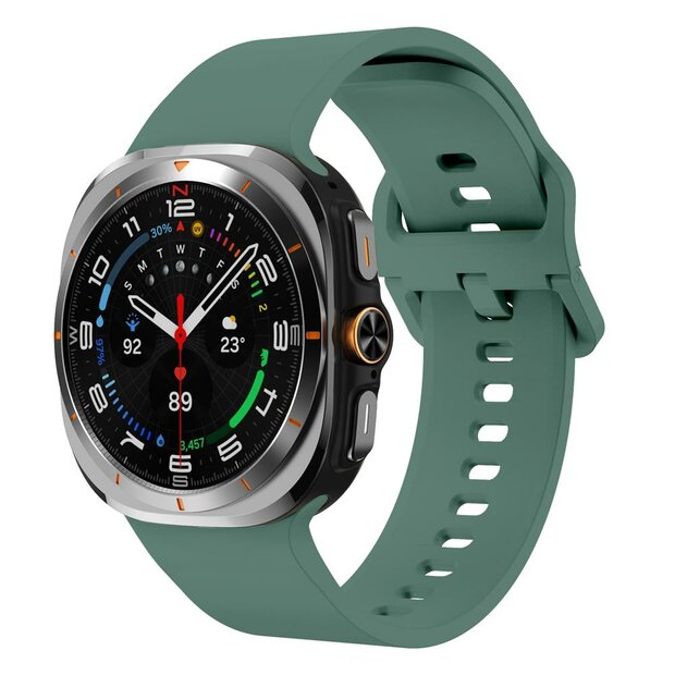 Solid color siliconen band - Groen - Samsung Galaxy Watch Ultra - 47mm