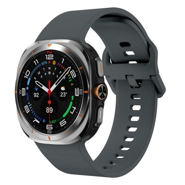 Solid color siliconen band - Donkergrijs - Samsung Galaxy Watch Ultra - 47mm