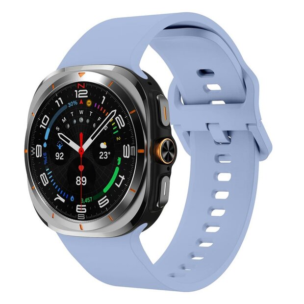 Solid color siliconen band - Pastel blauw - Samsung Galaxy Watch Ultra - 47mm