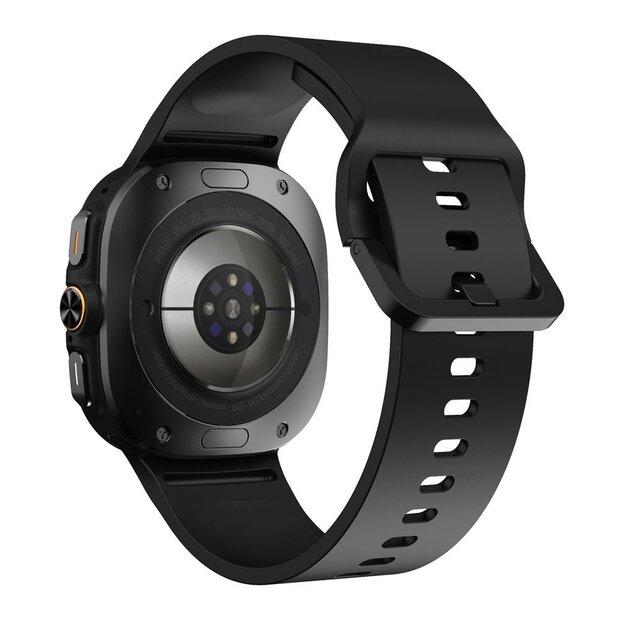 Solid color siliconen band - Zwart - Samsung Galaxy Watch Ultra - 47mm