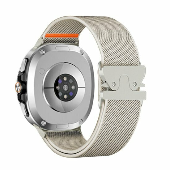 Nylon bandje met Parachute sluiting - Sterrenlicht - Samsung Galaxy Watch 8 Classic - 46mm