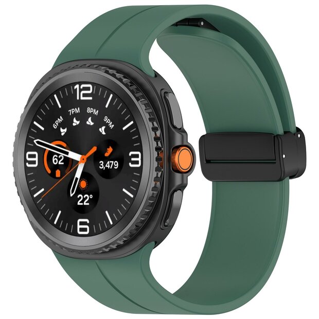 D-buckle Solid Line sportbandje - Groen - Samsung Galaxy Watch 8 Classic - 46mm