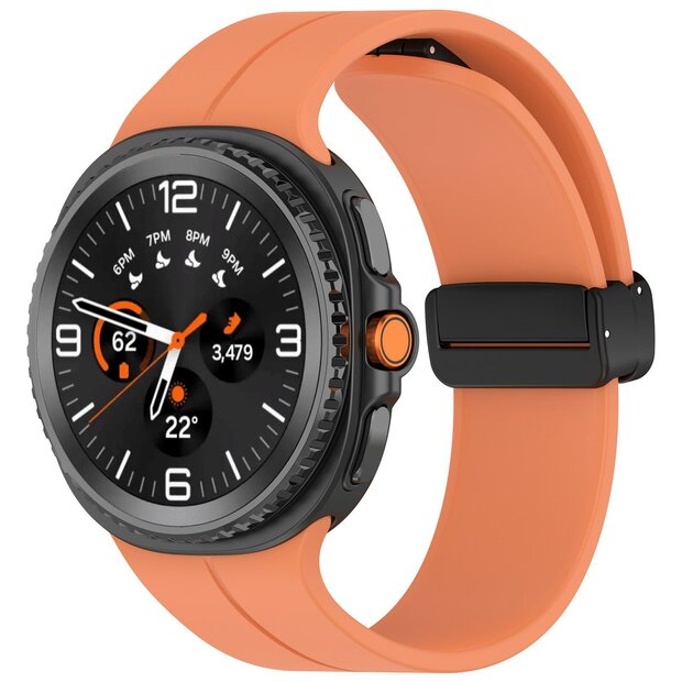 D-buckle Solid Line sportbandje - Oranje - Samsung Galaxy Watch 8 Classic - 46mm