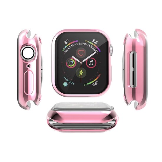 Siliconen case (volledig beschermd) 40mm - Roze - Geschikt voor Apple watch 40mm