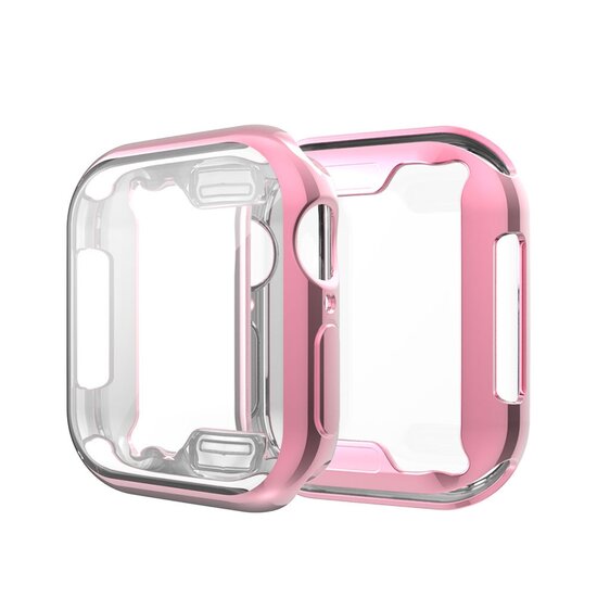 Siliconen case (volledig beschermd) 40mm - Roze - Geschikt voor Apple watch 40mm