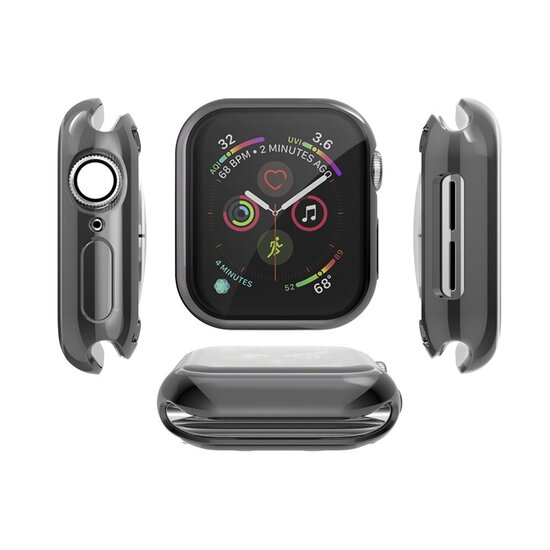 Siliconen case (volledig beschermd) 40mm - Zwart - Geschikt voor Apple watch 40mm