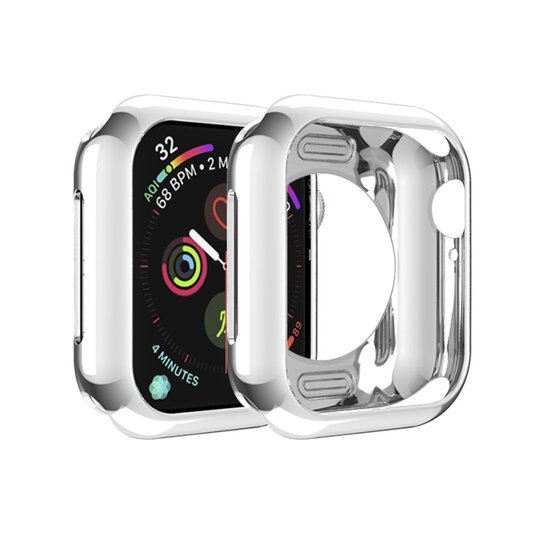 Siliconen case 38mm - Zilver - Geschikt voor Apple Watch 38mm