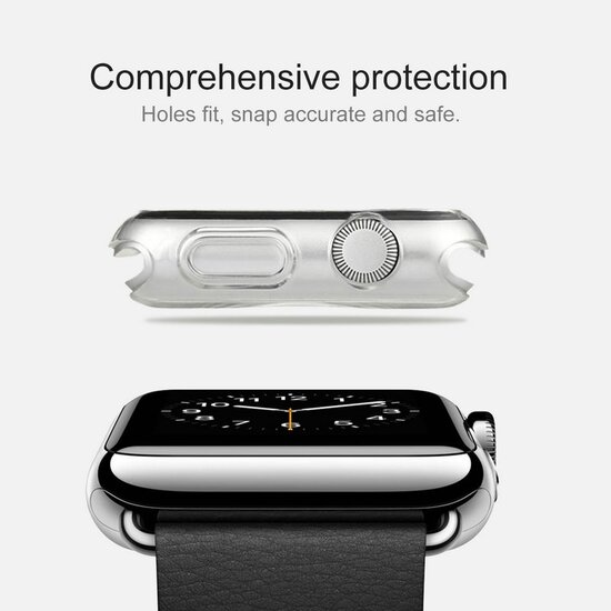 Siliconen Case 38mm - Transparant - Geschikt voor Apple Watch 38mm