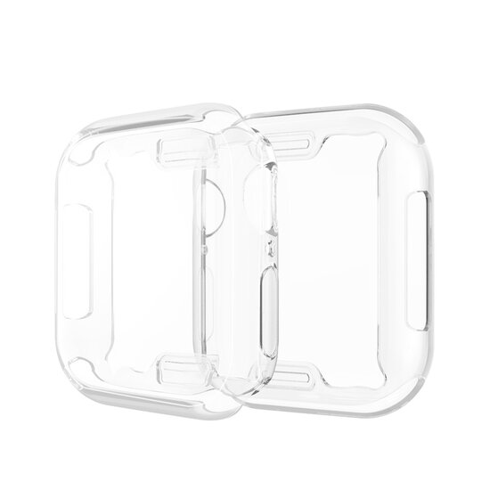 Siliconen case (volledig beschermd) 40mm - Transparant - Geschikt voor Apple watch 40mm