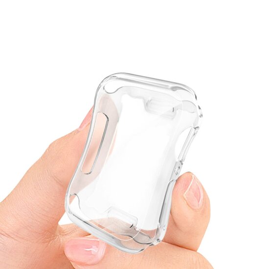 Siliconen case (volledig beschermd) 40mm - Transparant - Geschikt voor Apple watch 40mm