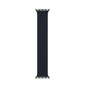 Braided Solo Loop bandje - Maat: L - Donkerblauw - Geschikt voor Apple Watch 38mm / 40mm / 41mm