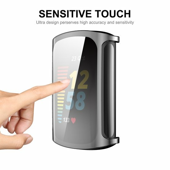 Fitbit Charge 5 TPU case (volledig beschermd) - Transparant