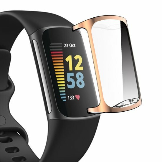 Fitbit Charge 5 TPU case (volledig beschermd) - Rosé goud