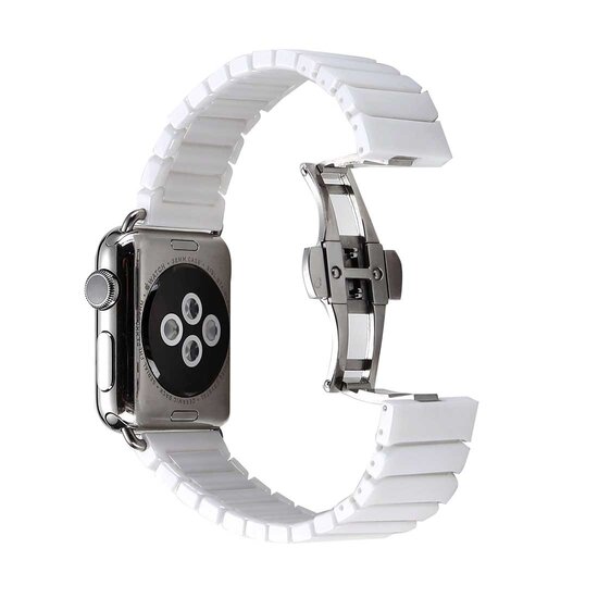 Schakelarmband Keramisch bandje - Wit - Geschikt voor Apple Watch 38mm / 40mm / 41mm