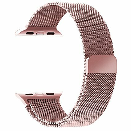 Milanese RVS bandje - Rosé goud - Geschikt voor Apple Watch 42mm / 44mm / 45mm