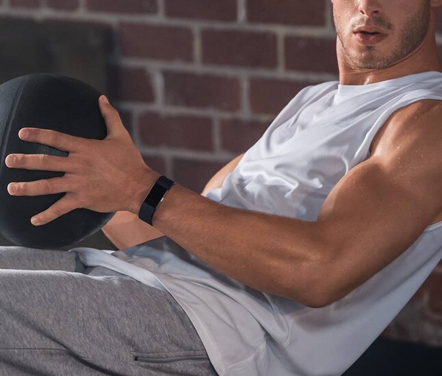 Fitbit Charge 2 sportbandje - Maat: Large - Navy