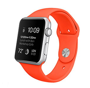 Apple watch 42mm / 44mm rubberen bandje sport - Oranje