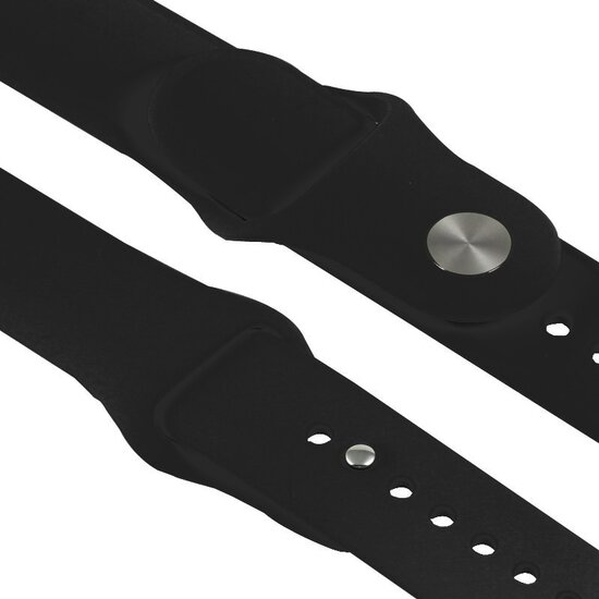 Apple watch bandje 42mm zwart rubber