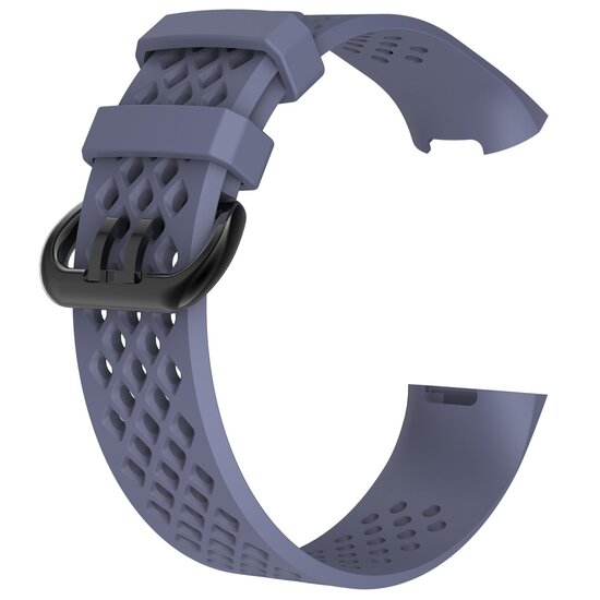 Fitbit Charge 3 & 4 sport bandje - Maat: Large - Grijs/paars