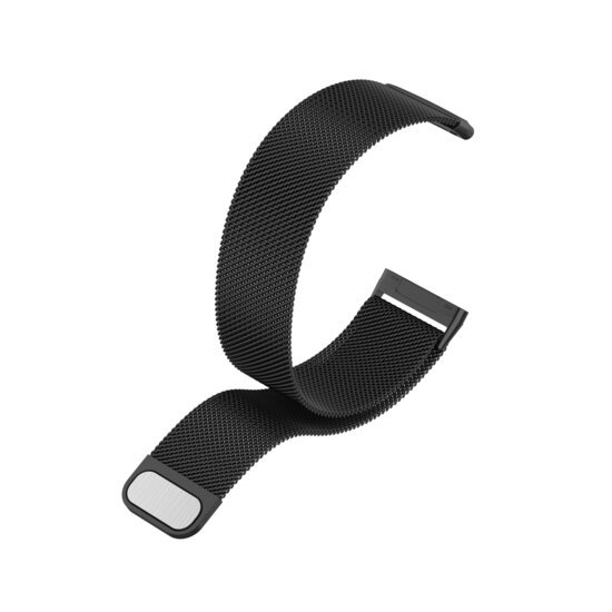 Fitbit Versa 3 / Sense milanese bandje - Maat: Small - Zwart