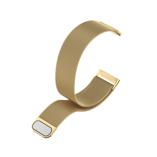 Fitbit Versa 3 / Sense milanese bandje - Maat: Large - Goud
