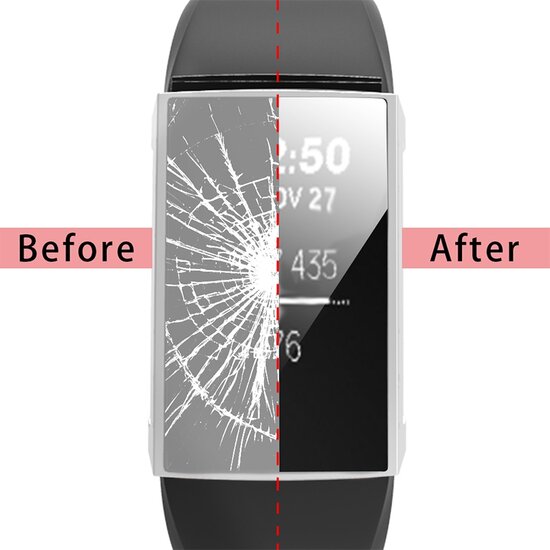 Fitbit Charge 2 TPU case (volledig beschermd) - Goud