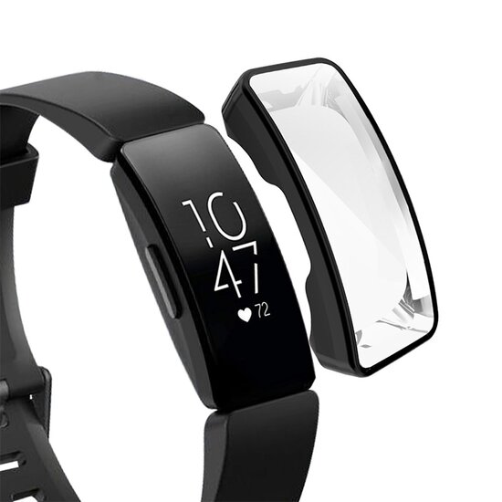 Fitbit Inspire 1 / HR / Ace 2 TPU case (volledig beschermd) - Zwart