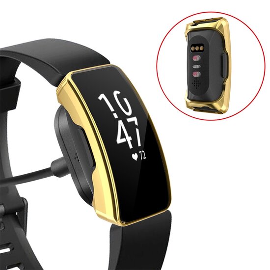 Fitbit Inspire 1 / HR / Ace 2 TPU case (volledig beschermd) - Goud