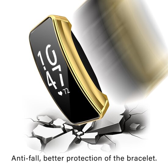 Fitbit Inspire 1 / HR / Ace 2 TPU case (volledig beschermd) - Goud