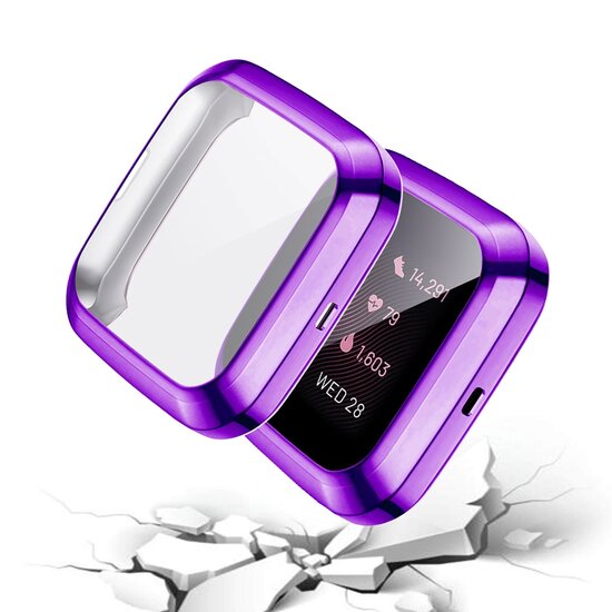 Fitbit Versa 2 Soft TPU case (volledig beschermd) - Paars
