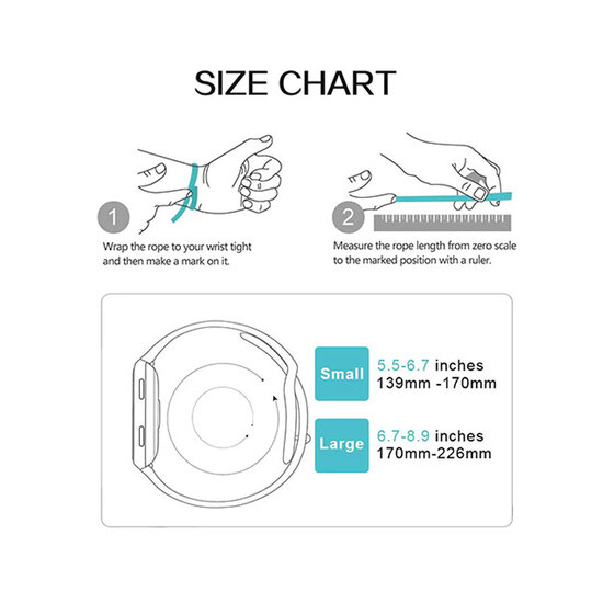Fitbit Versa 1 / 2 & Lite  sportbandje - Maat: Small - Wit + Roze