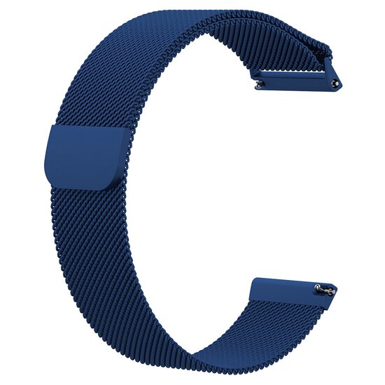 Fitbit Versa 1 / 2 & Lite milanese bandje - Maat: Large - Donkerblauw