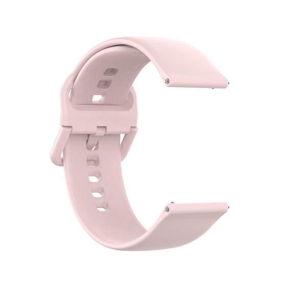 Fitbit Versa 1 / 2 & Lite siliconen sportbandje met gespsluiting - Roze - Maat: Small