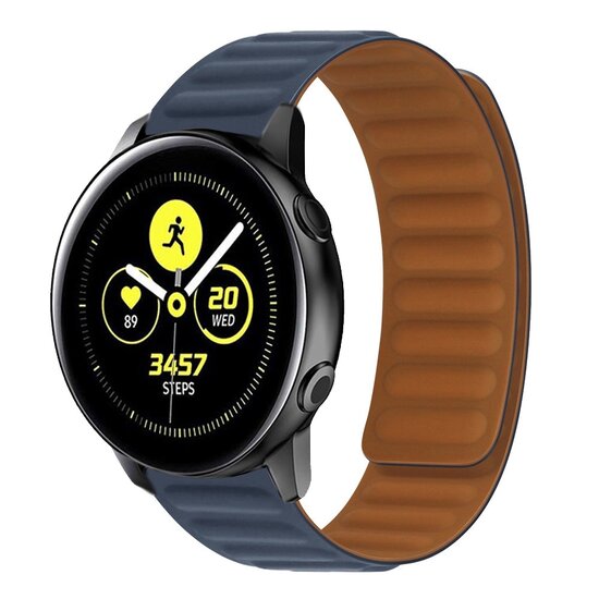 Samsung Galaxy Watch Active 2 - 40mm / 44mm - Siliconen Loop bandje - Donkerblauw