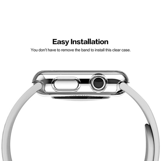 Hard Case 38mm (volledig beschermd) - Transparant - Geschikt voor Apple Watch 38 mm