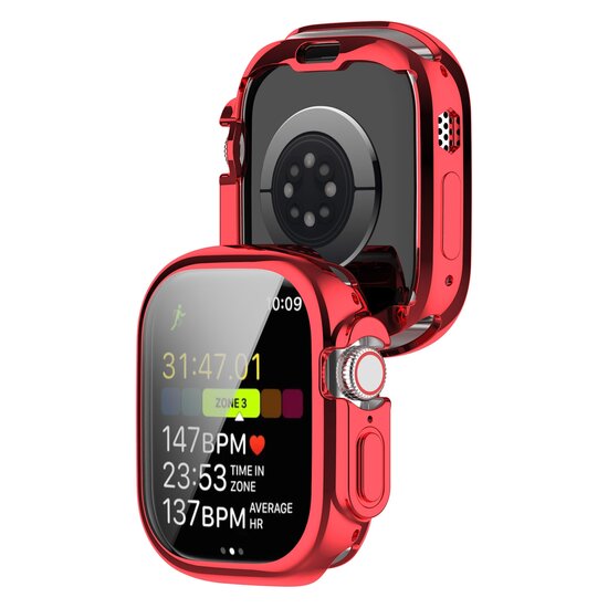 Apple Watch Ultra TPU case - Volledig beschermd - Rood - Geschikt voor Apple Watch 49mm (Ultra)